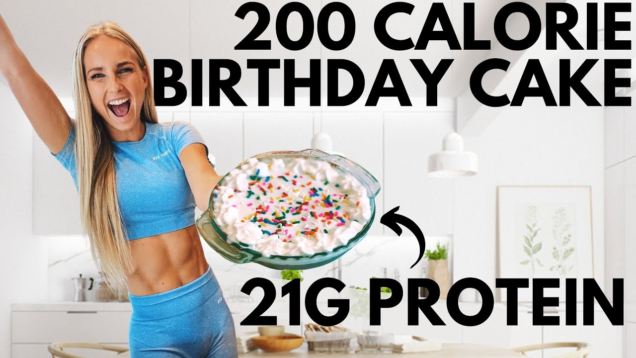 200 calorie Protein Birthday Cake! 21g protein (delicious low cal / high protein anabolic recipe)