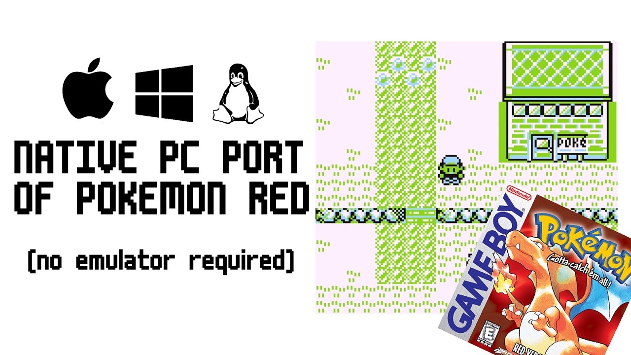I made a native pc port of Pokemon Red
