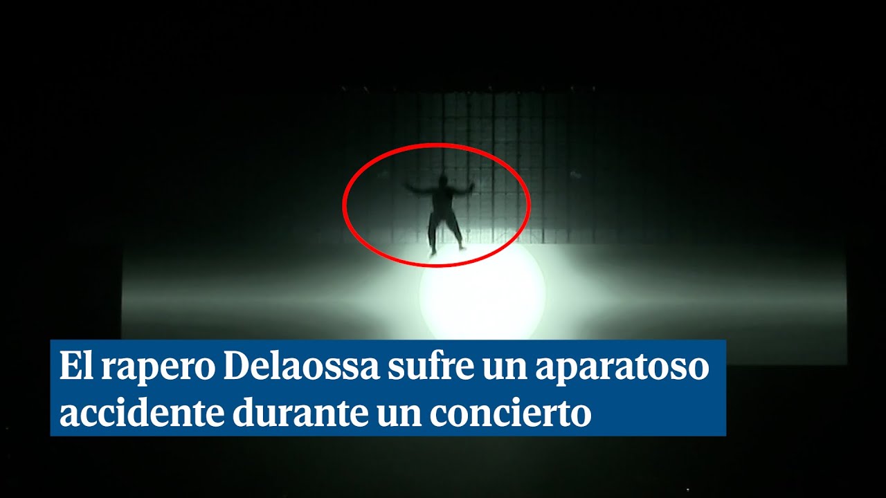 El rapero Delaossa sufre un aparatoso accidente durante su concierto en el Movistar Arena