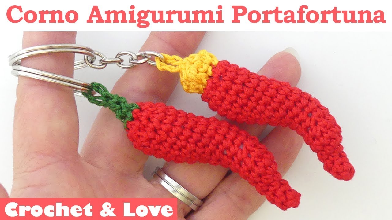 Tutorial Corno Portafortuna Amigurumi (sub. English and Español)