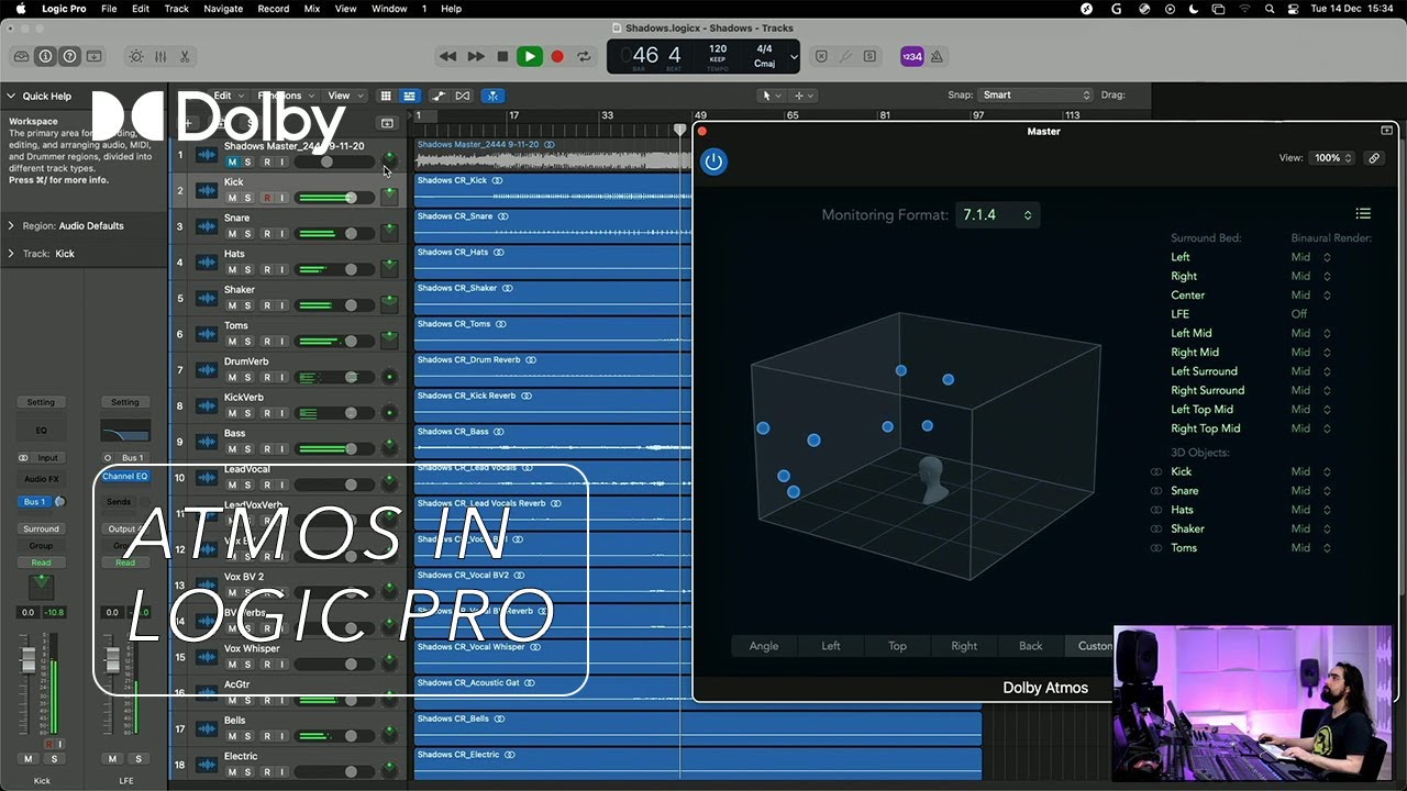 How to Mix in Dolby Atmos using Logic Pro