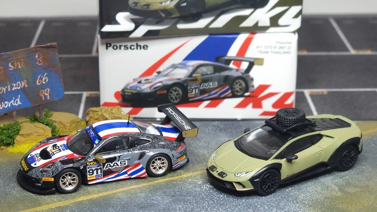New Diecast Spark Sparky 1/64 Porsche and Lamborghini  Unboxing Review Diecast Hunting in Europe.