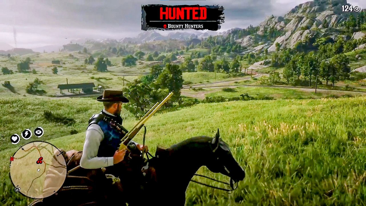 RDR2 Bounty Hunters Hunt Continuously in One Video