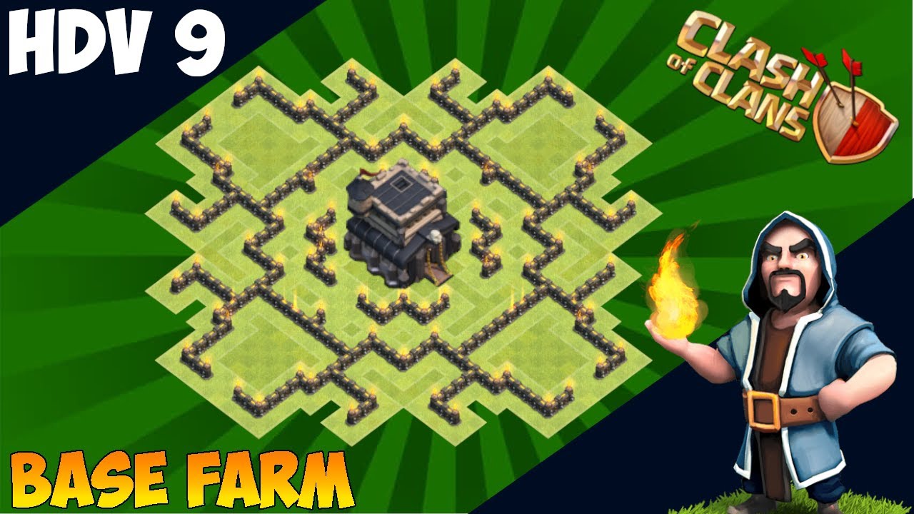 HDV 9 base FARMING 2021 avec LIEN | FULL OR, ELIXIR & ELIXIR NOIR ! | Clash of Clans