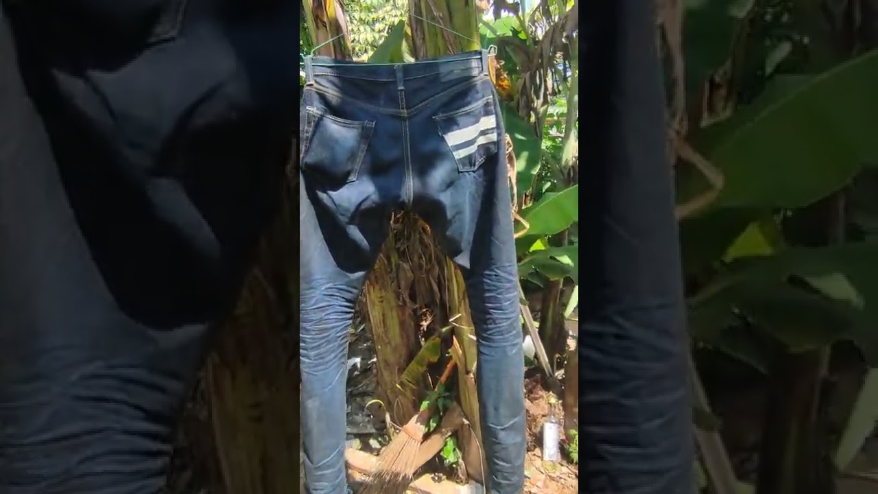 celana denim momotaro 15.7oz selvedge pemakaian 7 bulan