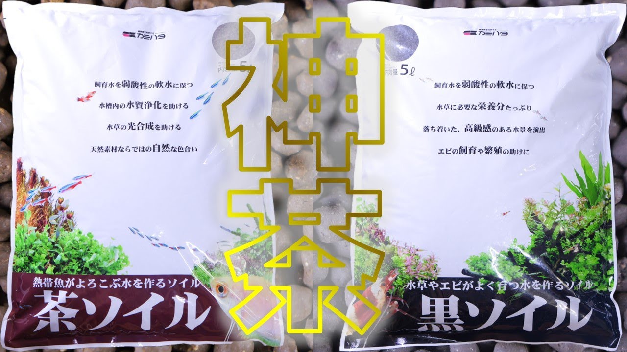 【神】最強の阿蘇茶を超えてしまったソイル。水が濁らず本当に軟水にする性能！カミハタ 茶ソイル/黒ソイル【ふぶきテトラ】