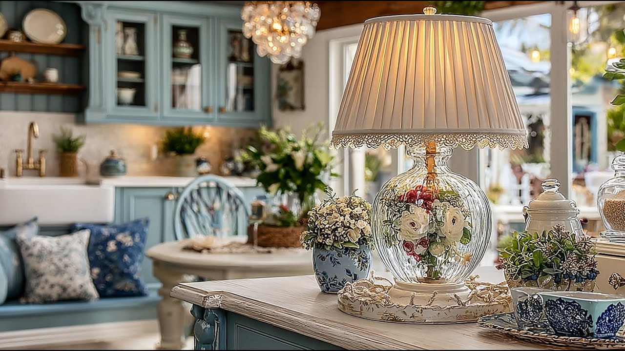 Elegant Sweet Romantic Kitchen Ideas | Affordable Cozy Blue Small Spaces Vintage Shabby Chic 2026