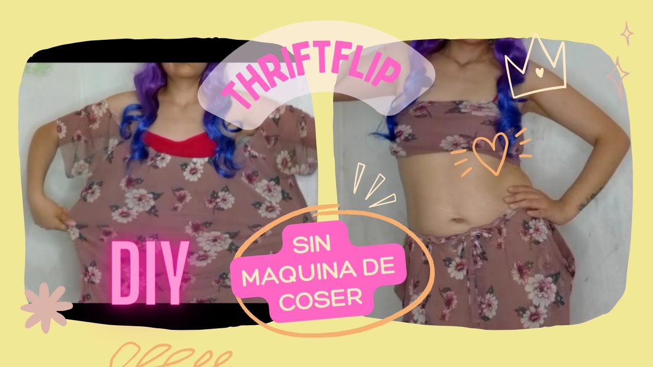 TRANSFORMANDO ROPA DE TIANGUIS diy ropa #diyclothes SIN MAQUINA DE COSER