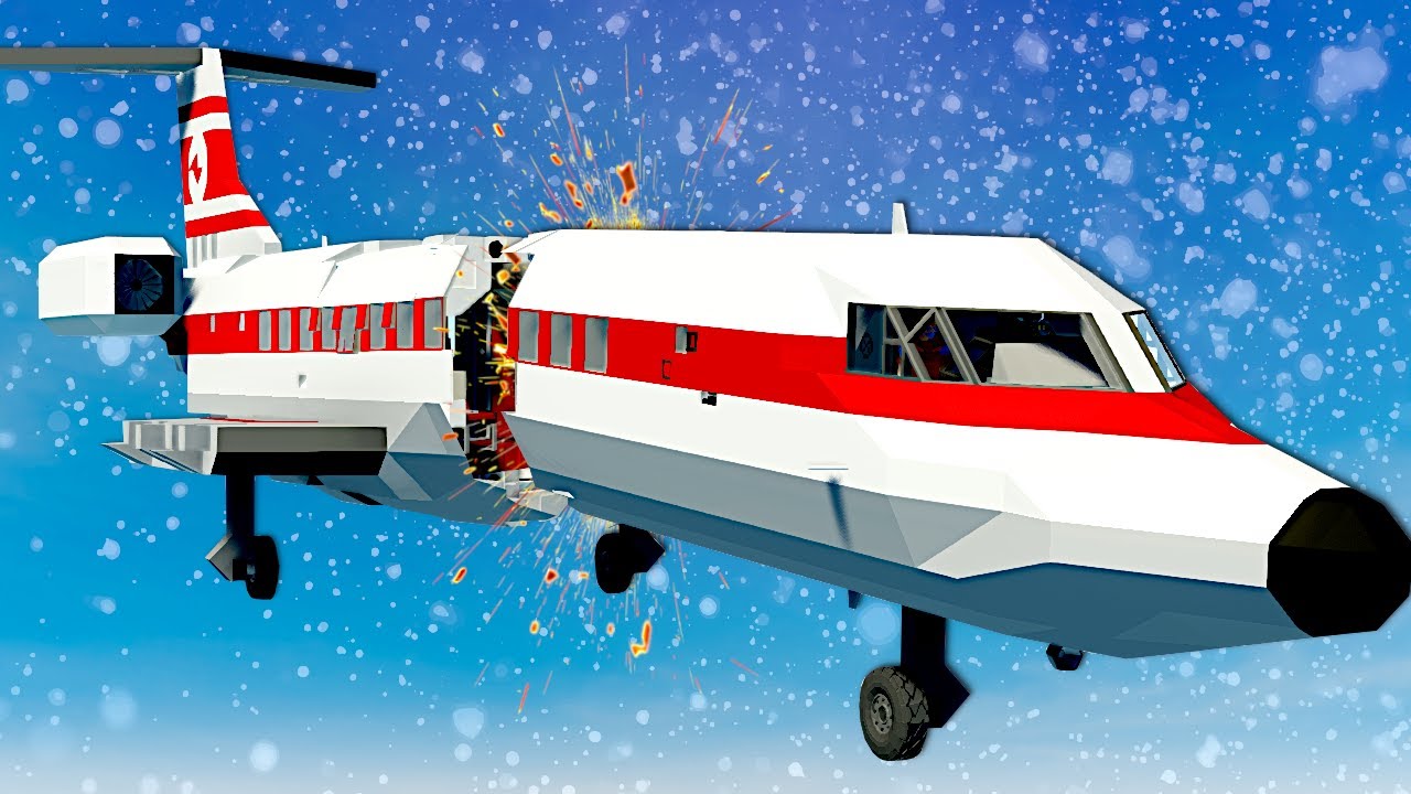 PLANE SPLITS DURING SNOW STORM!