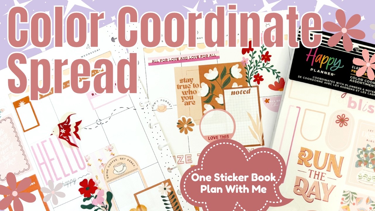 Color Coordinate Plan With Me | Happy Planner Spread | Decorative Planner