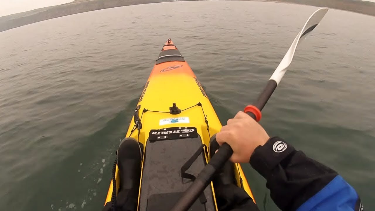 Fishing Kayak - Stealth Pro Fisha 475 Fishing Kayak - First Paddle in the Sea - GoPro