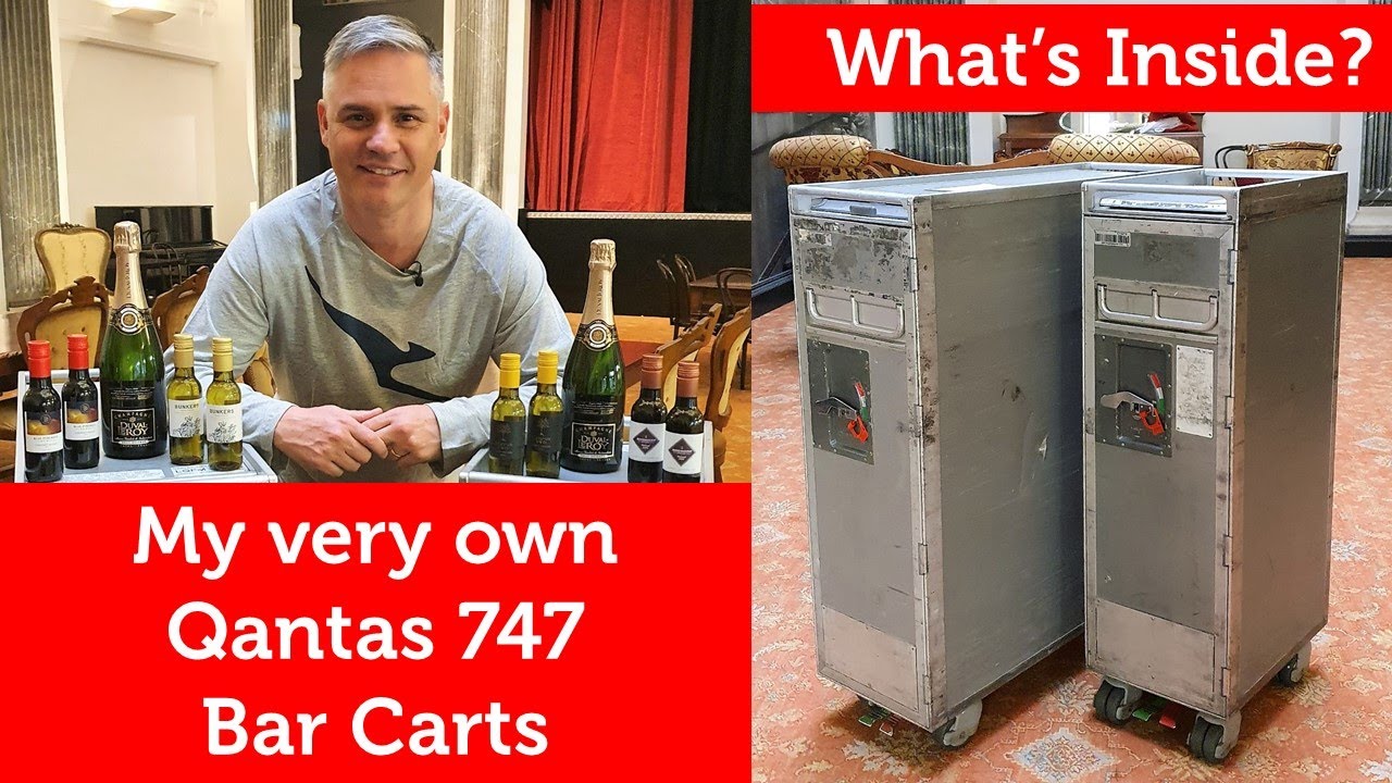 Я купил две полностью укомплектованные барные тележки Qantas 747!