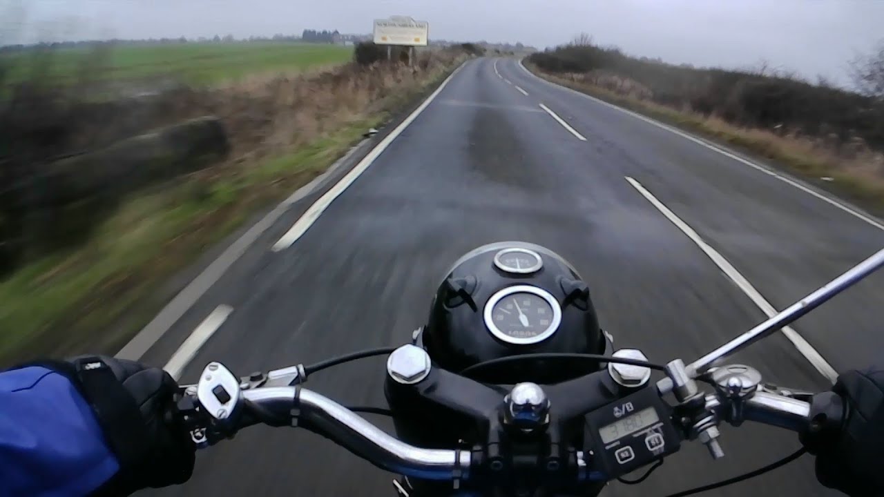 Moody AJS, Gloomy Ride & We Discover That Refuelling Improves Camera Angle!