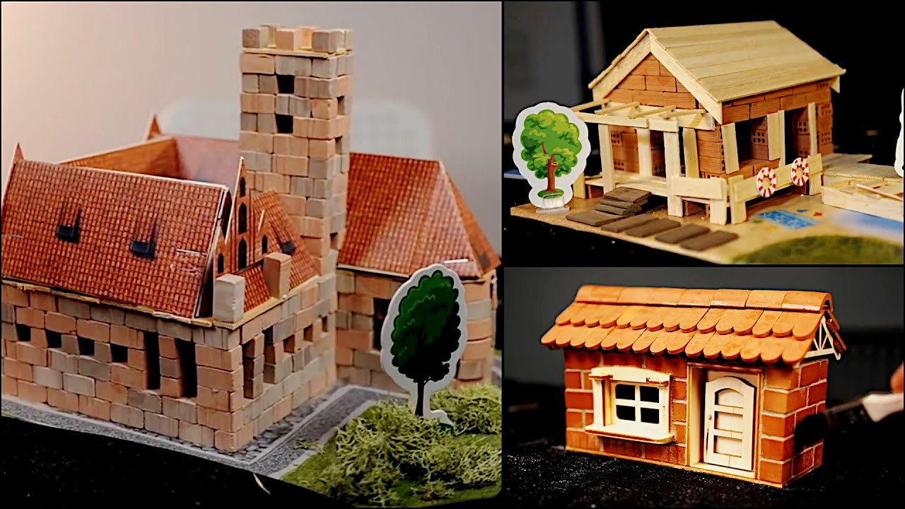 ASMR Miniature brick building compilation