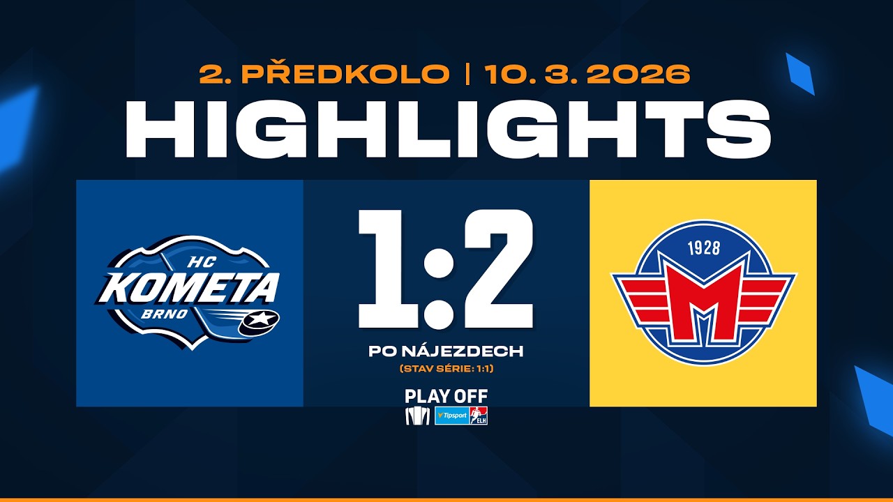 Highlights PŘ2 | HC Kometa Brno vs. Banes Motor Č. Budějovice 1:2sn | 10.03.2026