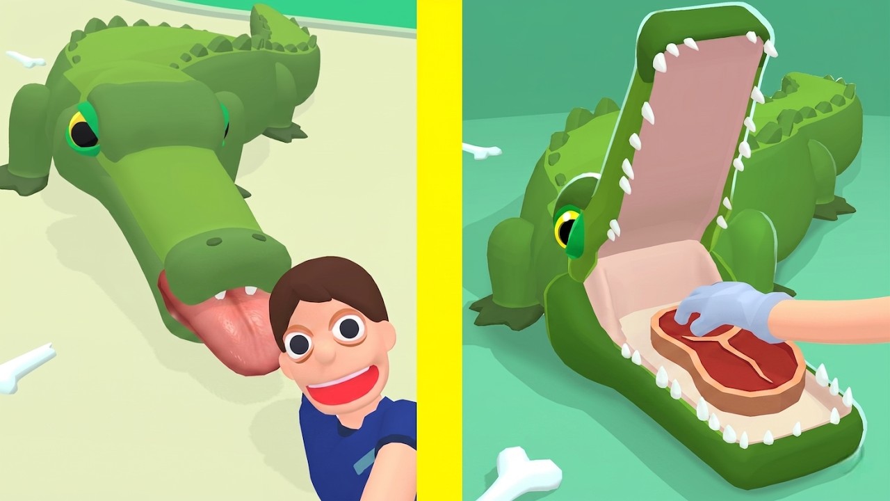 ワニのエサやりに失敗してみた！動物園の飼育員になるゲーム【 Zoo Happy Animals 】