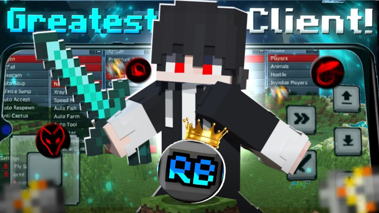 🤯The GREATEST Client For MCPE 1.21+/Bedrock ft.@rbeseyt