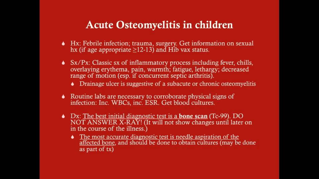Pediatric Osteomyelitis - CRASH! Medical Review Series