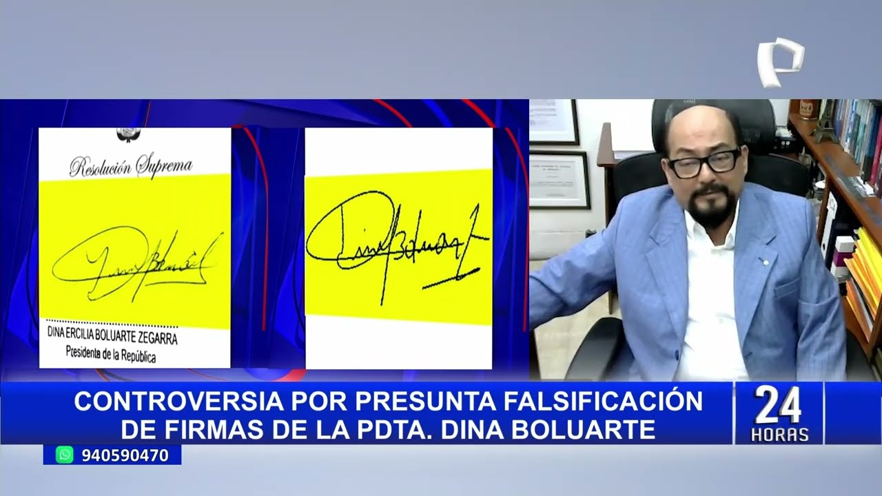 Revelan diferencias en las firmas de Dina Boluarte en decretos publicados post operación