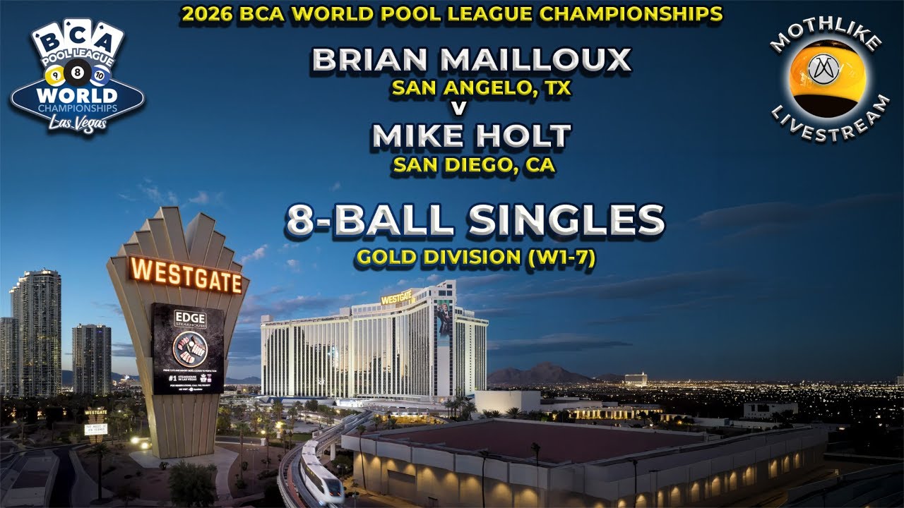 Brian Mailloux v Mike Holt | BCA 8-Ball Singles Gold | W1-7