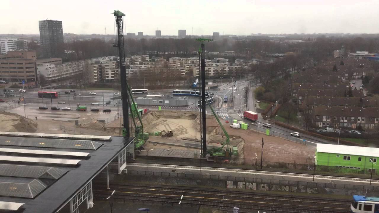 First pile into the ground, Amsteltower, February 9th 2016