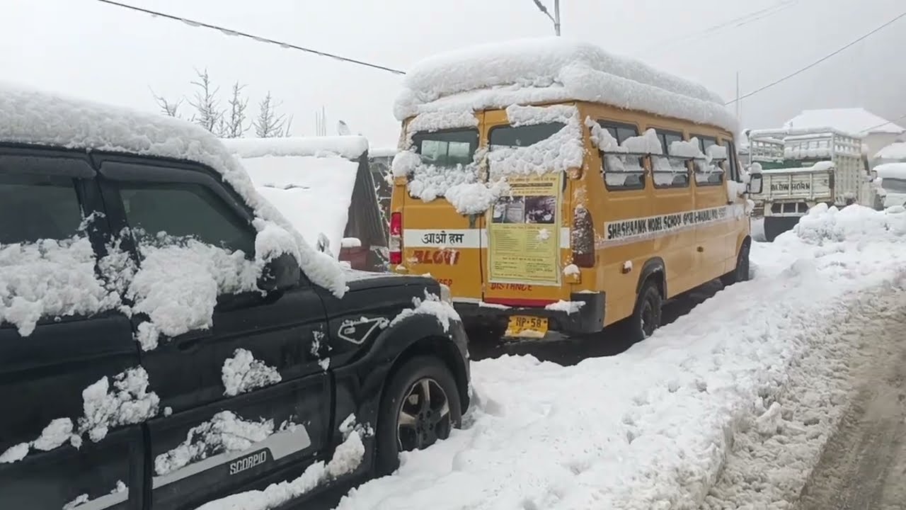 24 jan 26 Manali road closed 24 जनवरी 2026 मनाली जाने वाले रोड नॉर्मल गाड़ी के लिए बंद 