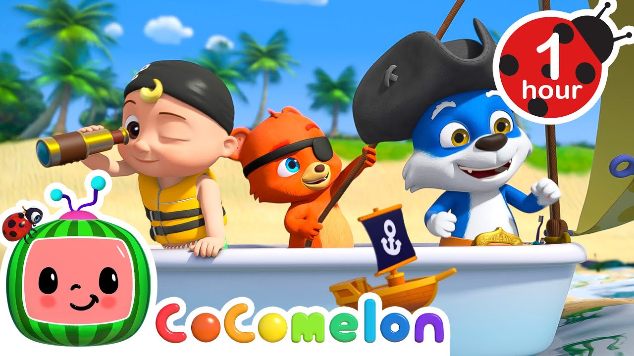JJ, Boba, and Wally Set Sail on a Pirate Ship at Sea! 🚢🛁 | Cartoons for Kids✨Fantasy Playground
