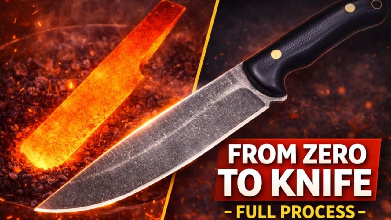From Raw NCV1 Steel to Finished Knife – Full Process