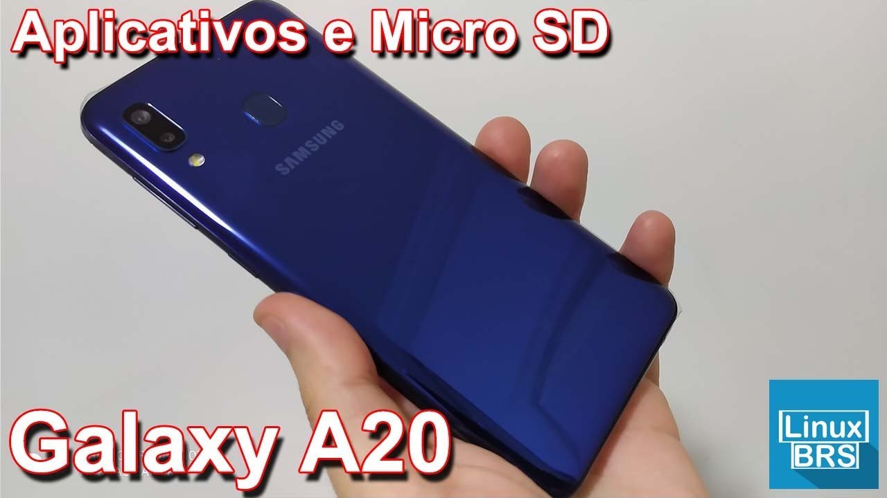 Samsung Galaxy A20 - aplicativos e cartão micro sd