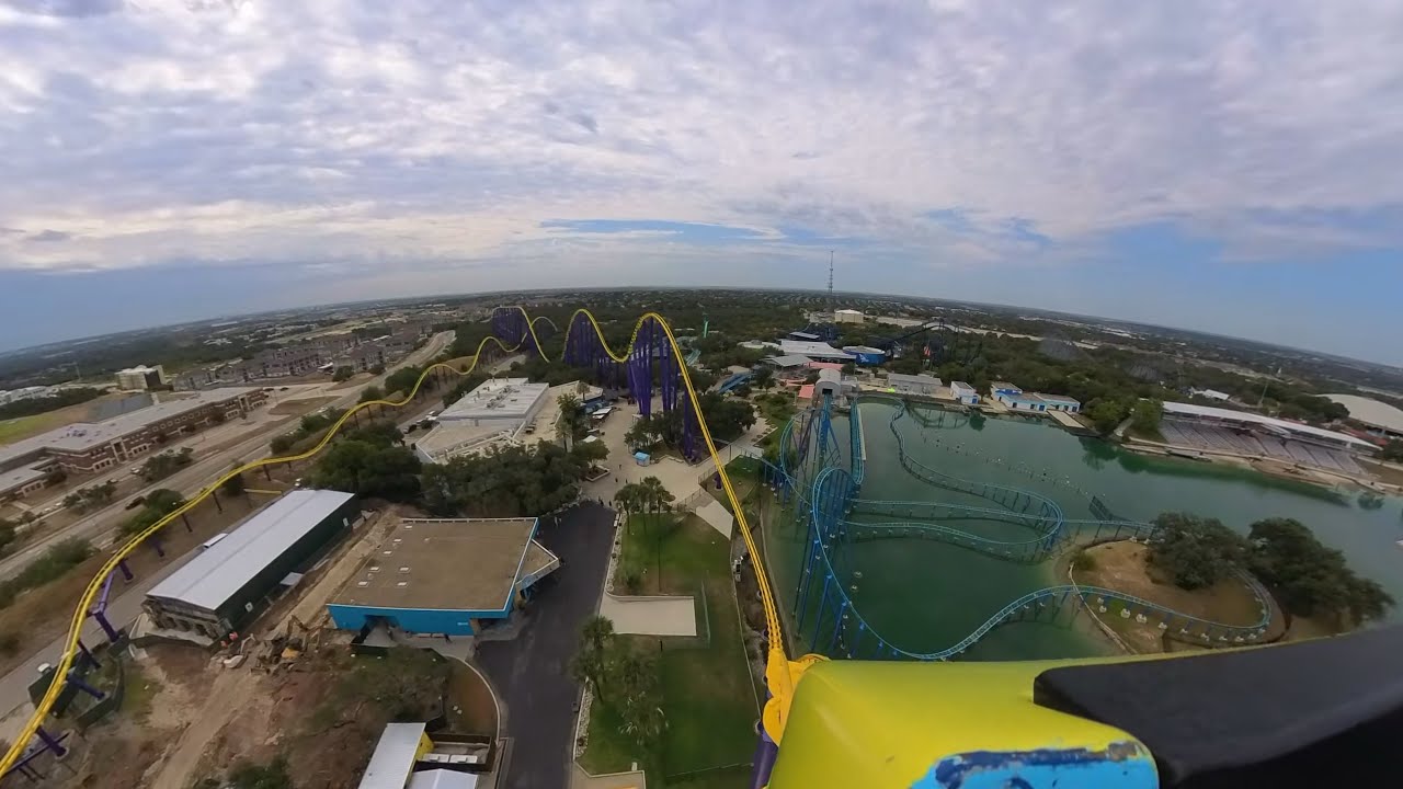 Steel Eel Morgan Hyper Coaster 5K Front Row POV- SeaWorld Texas