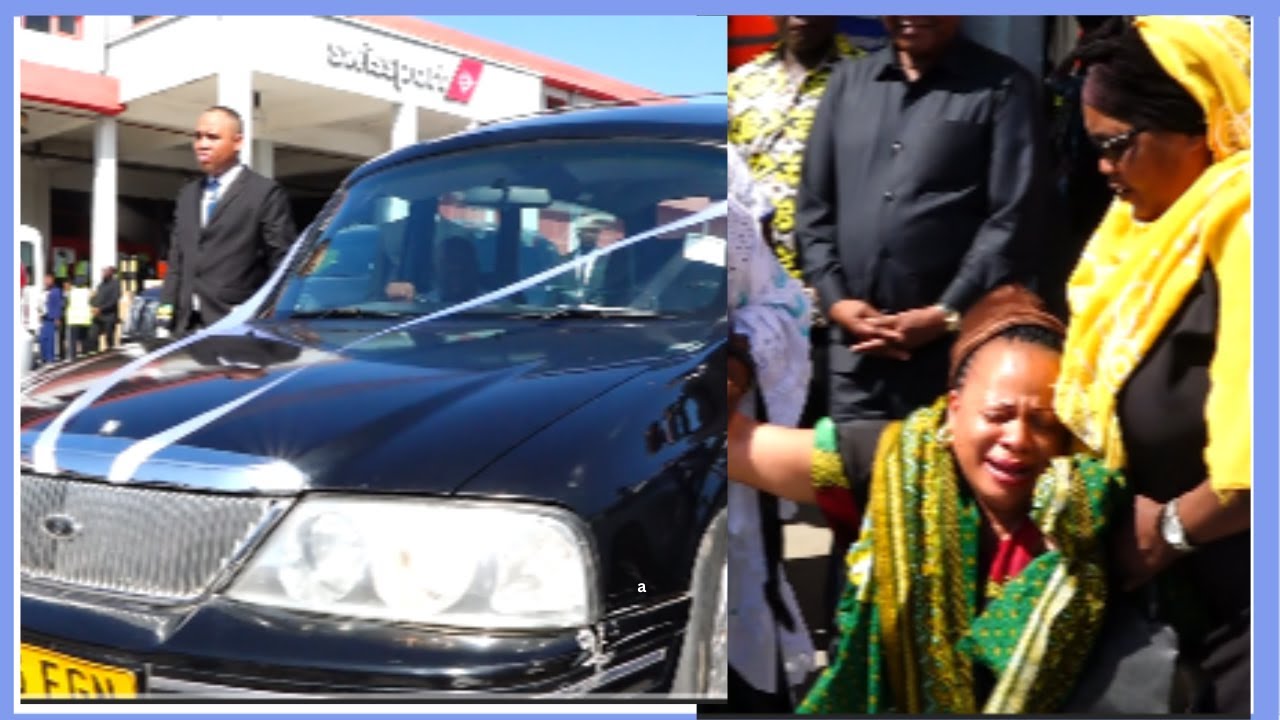 VIONGOZI WALIA NA KUGALAGALA MWILI WA NDUGULILE UKIWASILI AIRPORT.