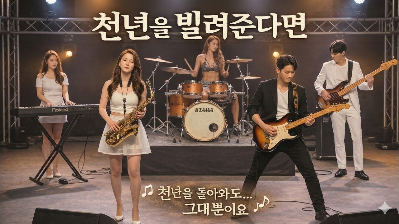 🥁[풀버전]🔊천년을 빌려준다면🎶7080밴드 #7080 #7080가요 #트로트 #8090락발라드 