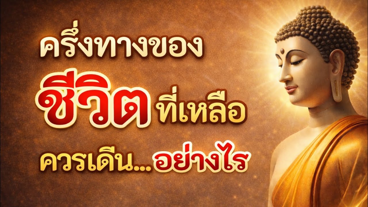 เมื่อเดีนทางมาถืง ‘ครึ่งทาง’ ‘ของชีวิต’ เราจะรู้ว่า เวลาที่เหลืออยู่ควรเดีนอย่างไร #ฟังธรรมะก่อนนอน 