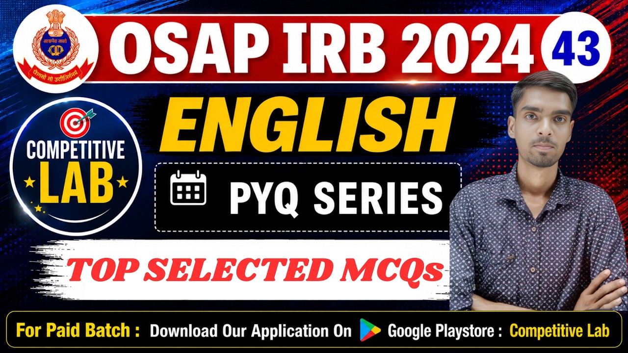 OSAP IRB 2024 PYQ SERIES #oisf #osapirb #bikashsirenglish7 #bikashsir #englishgrammar #oisfconstable