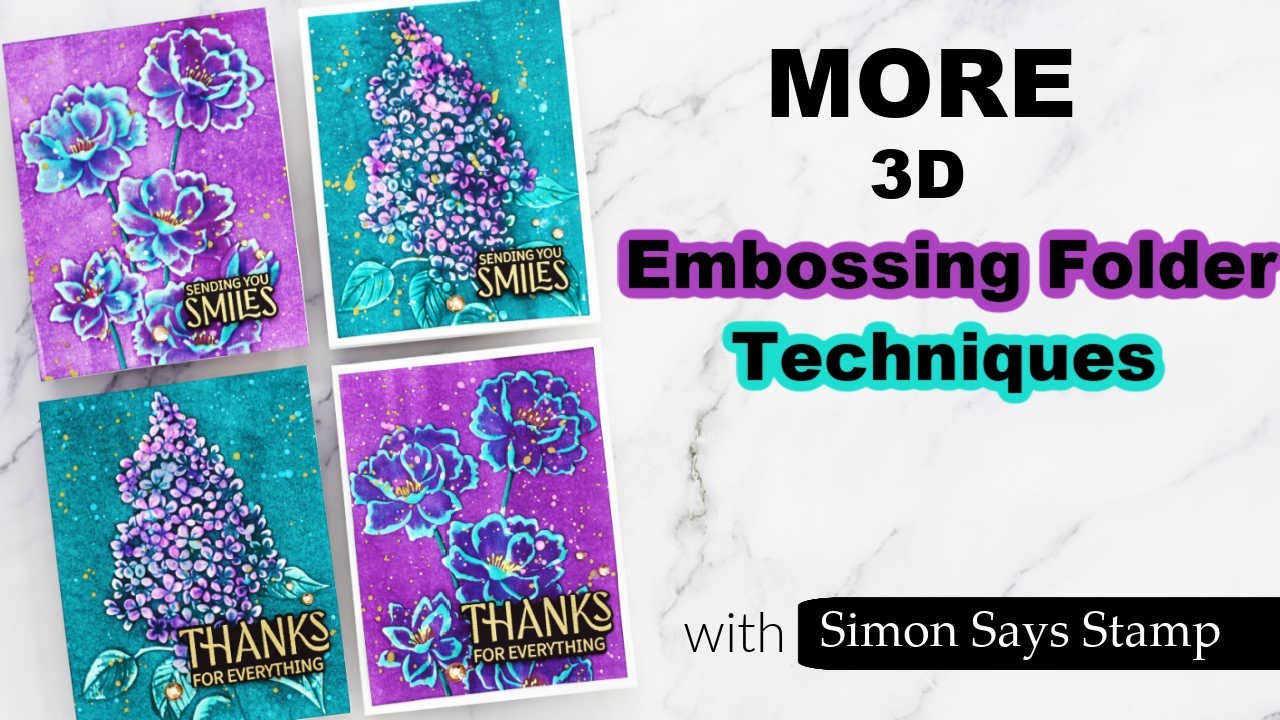 MORE 3-D Embossing Folder Techniques | Blackout Technique with Ink Pads for Card Making