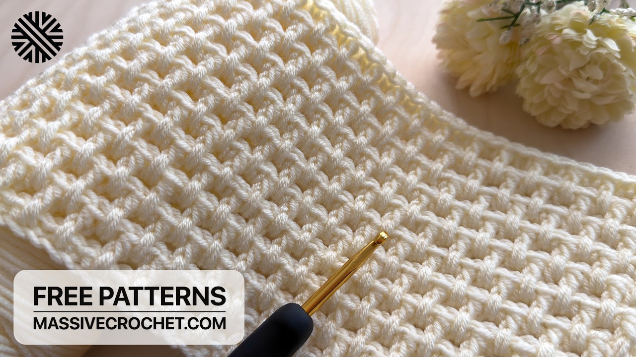 VERY EASY Crochet Pattern for Beginners!⚡️Crochet Stitch for Baby Blanket, Bag & Scarf
