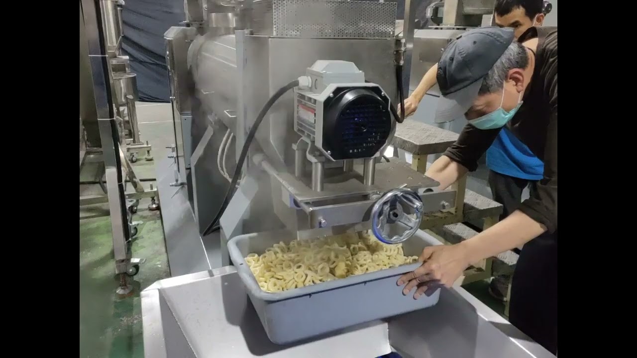 Puffed snacks processing line