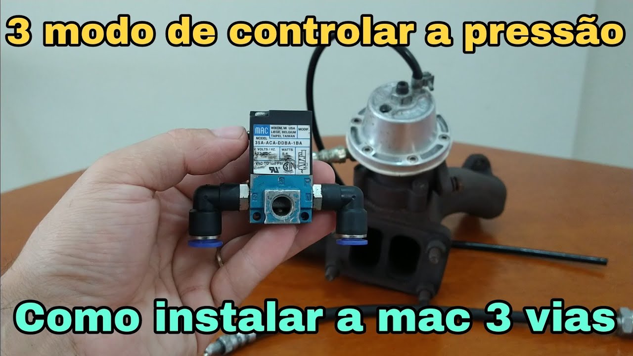 Como instalar válvula MAC 3 vias, BoostController, Saída auxiliar PWM, Pressão de turbo, fueltech.