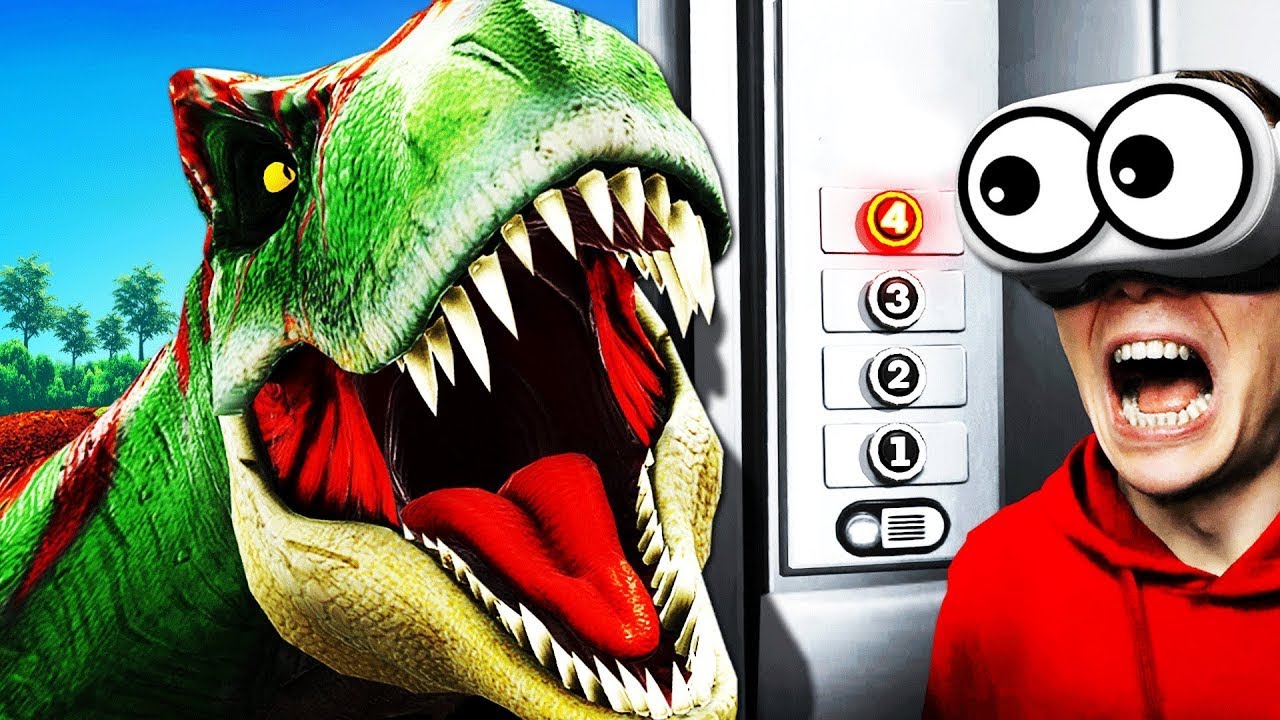Mejorando DINOSAURIOS En EL ELEVADOR VR