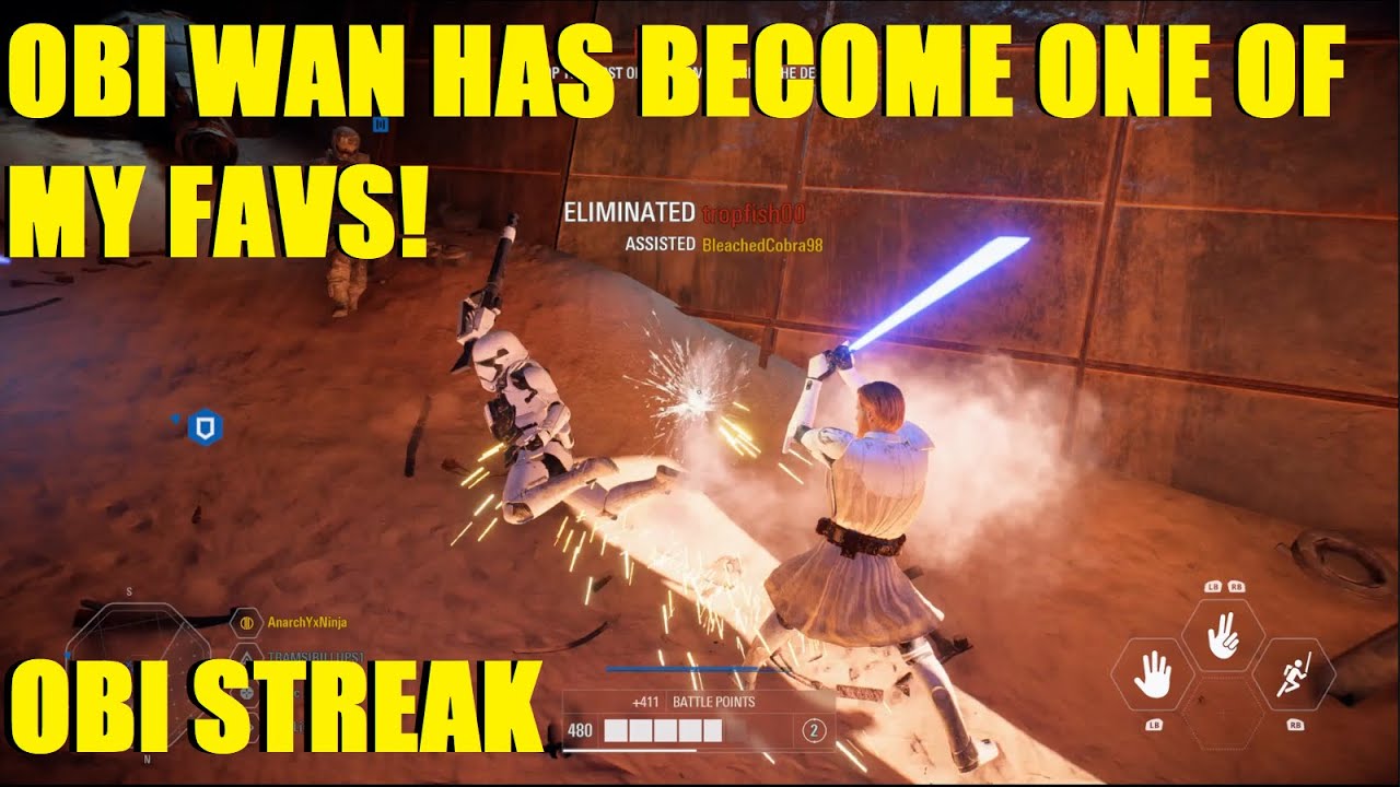 Star Wars Battlefront 2 - Obi Wan has become one of my favorite heroes! Post patch Kenobi streak