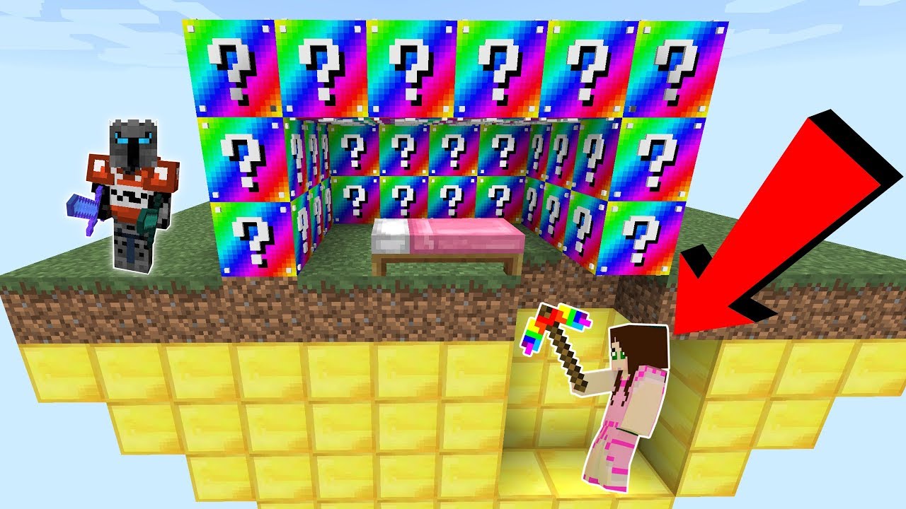 Minecraft: EXTREME RAINBOW LUCKY BLOCK BEDWARS! - Modded Mini-Game