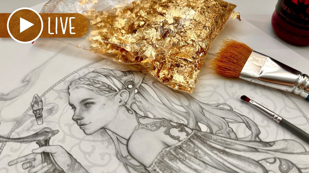 Stream: Gold Leafing final drawing of the Year 12.27.23