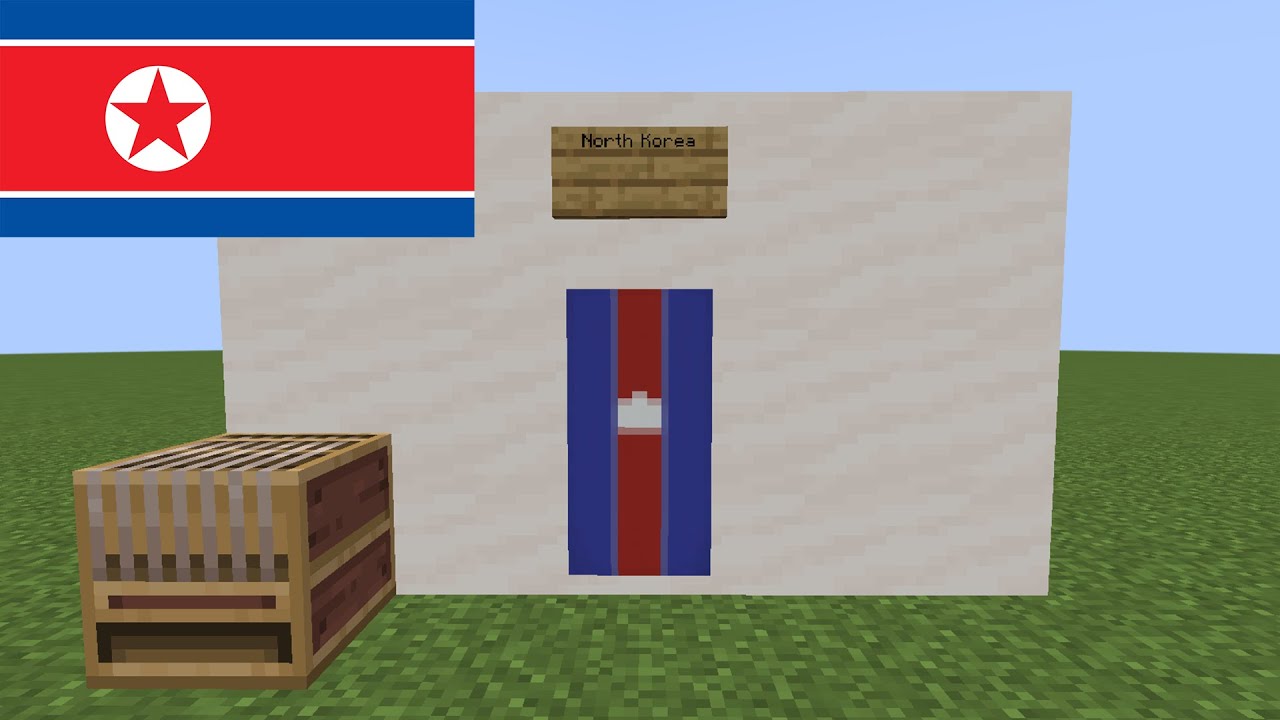 How to Make North Korea's Flag in Minecraft (Version 1)