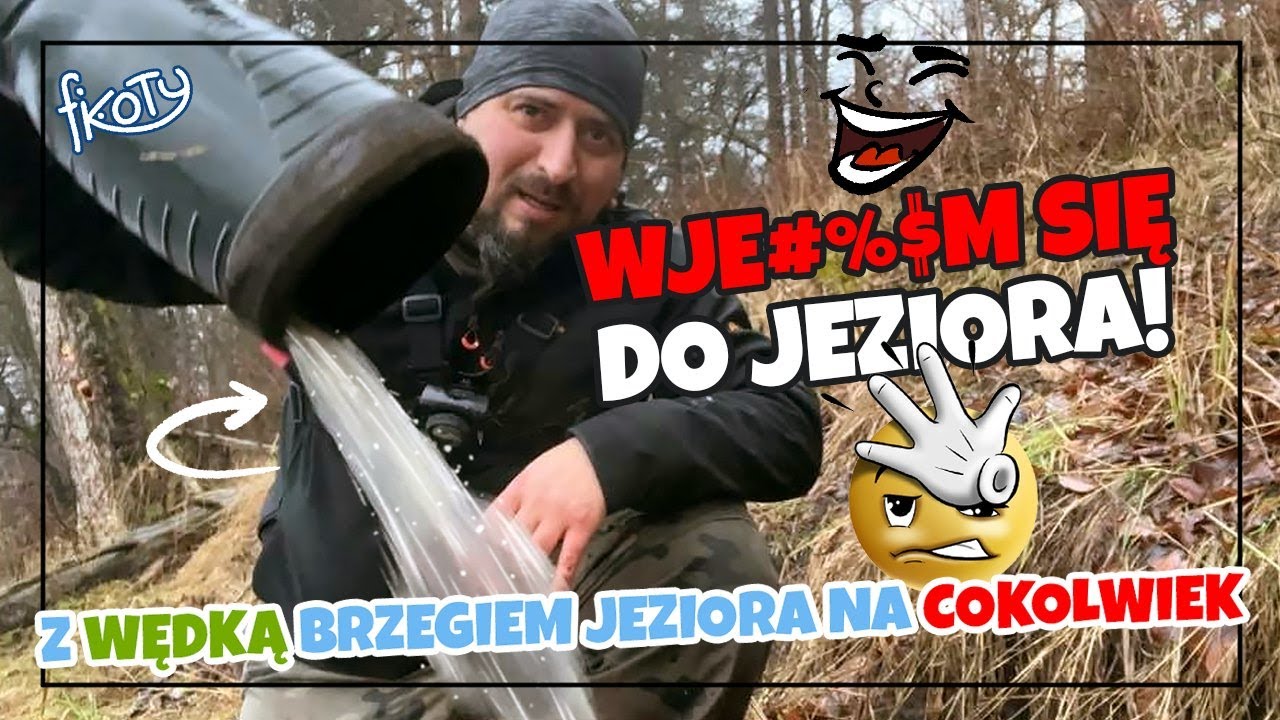 Pierwsza wpadka w tym roku! Zimowy spinning z brzegu i...z wody. Tylko ja i woda! Jezioro Omulew.