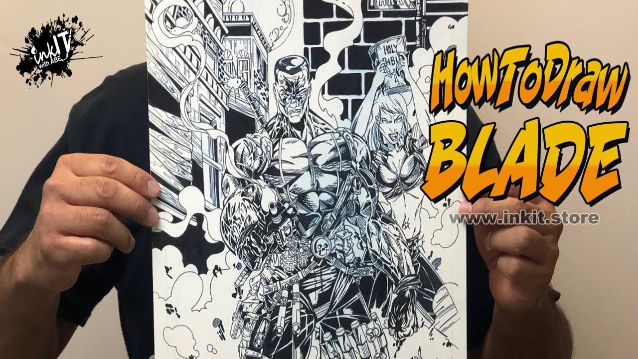 How to Draw Blade the Marvel way (FROM THE MOVIE)