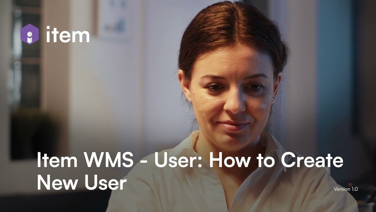 Item WMS: User - How to Create New User