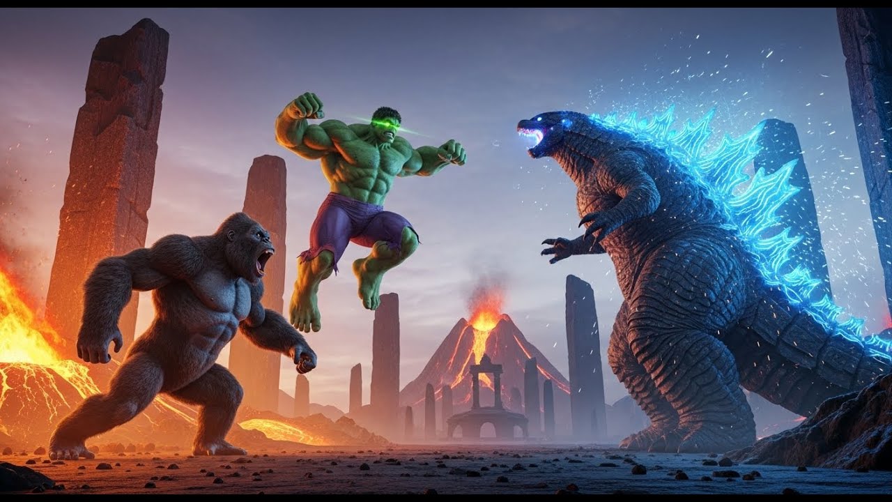 King Kong & Hulk vs. Godzilla: The Ancient Land | Epic CGI Animation