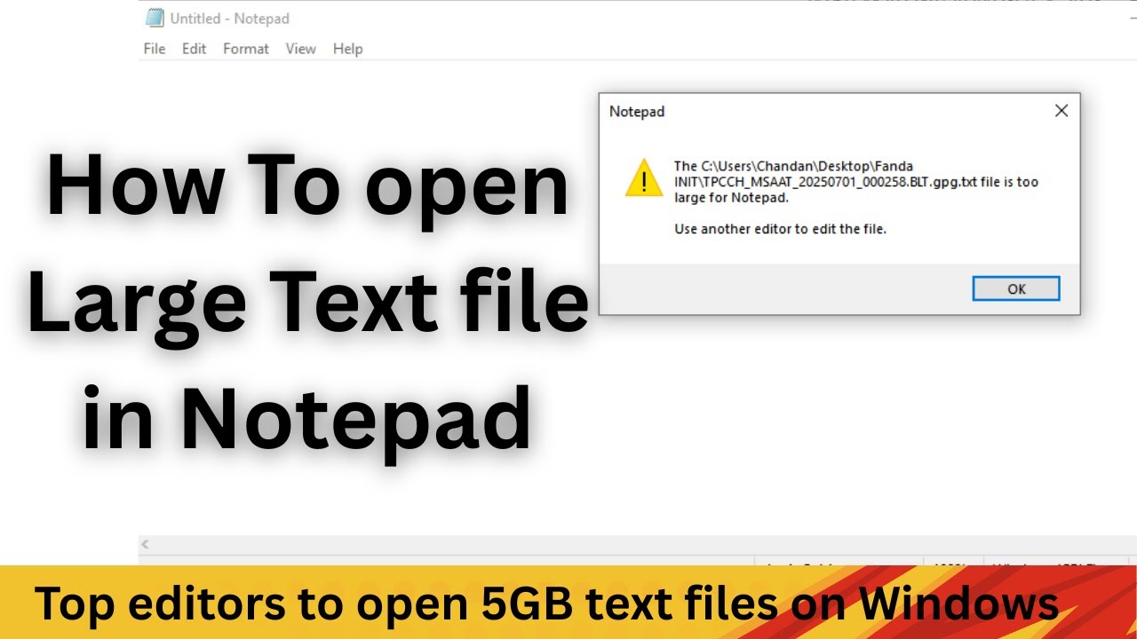 How to open large text file in Notepad++ | Fix file too large to open in Notepad error