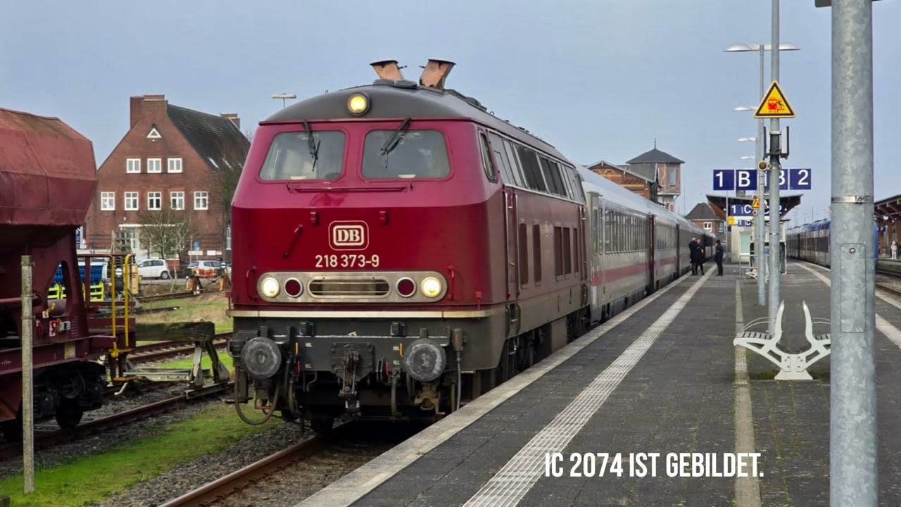 Marschbahn | 22.01.2025 Niebüll | IC 2215 macht Kopf in Niebüll