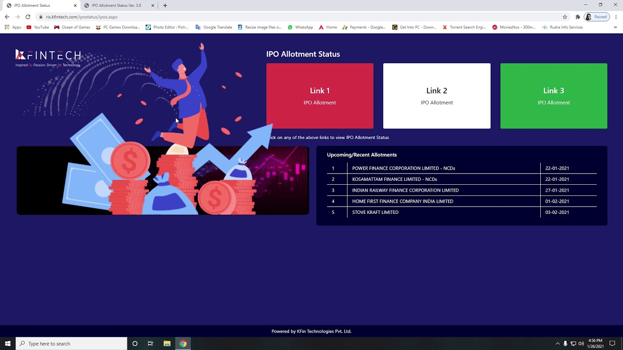 HOW TO CHECK ANY IPO ALLOTMENT AND REFUND STATUS EASILY (IRFC, INDIGO PAINTS, HOMEFIRST)